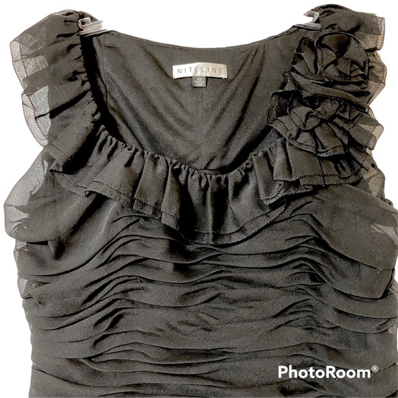 Niteline Little Black Dress with Tufting Size 14W - Picture 3 of 10